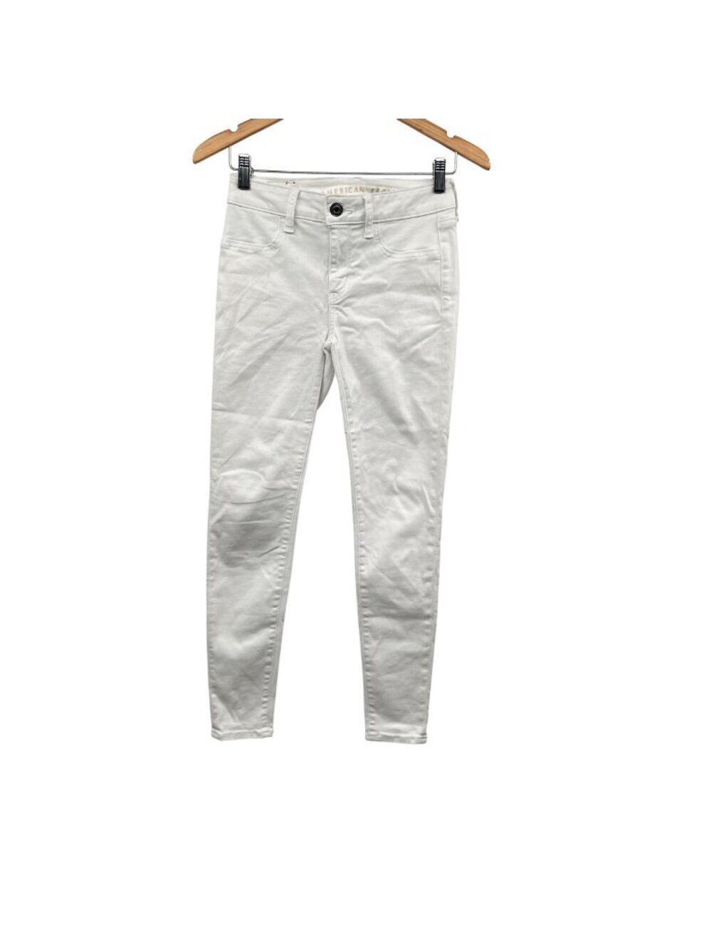 American Eagle Womens Jeggings Mid Rise White Size 4